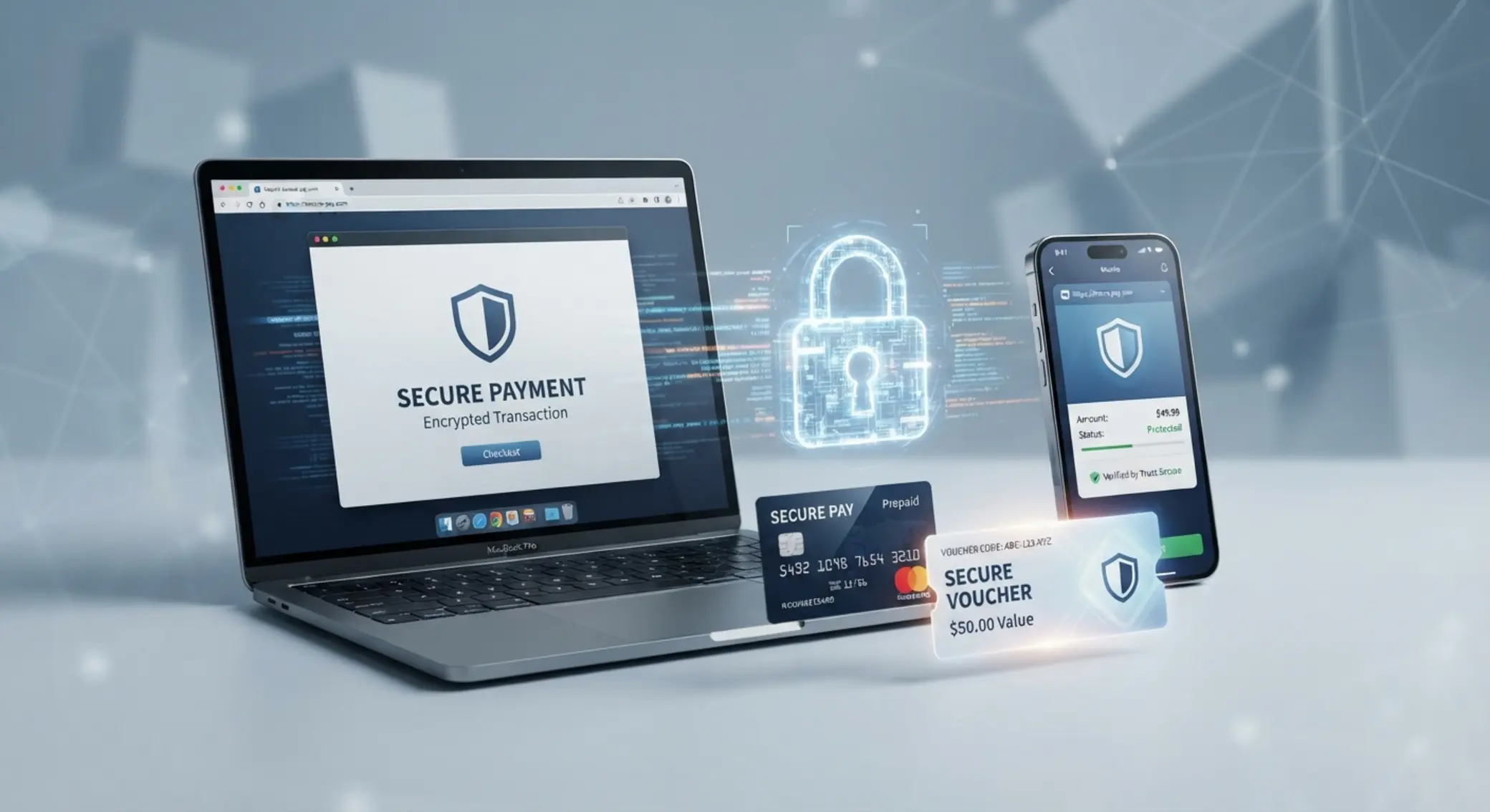 Privacidad y seguridad en pagos online con Paysafecard Ilustración de privacidad y seguridad en pagos online con Paysafecard